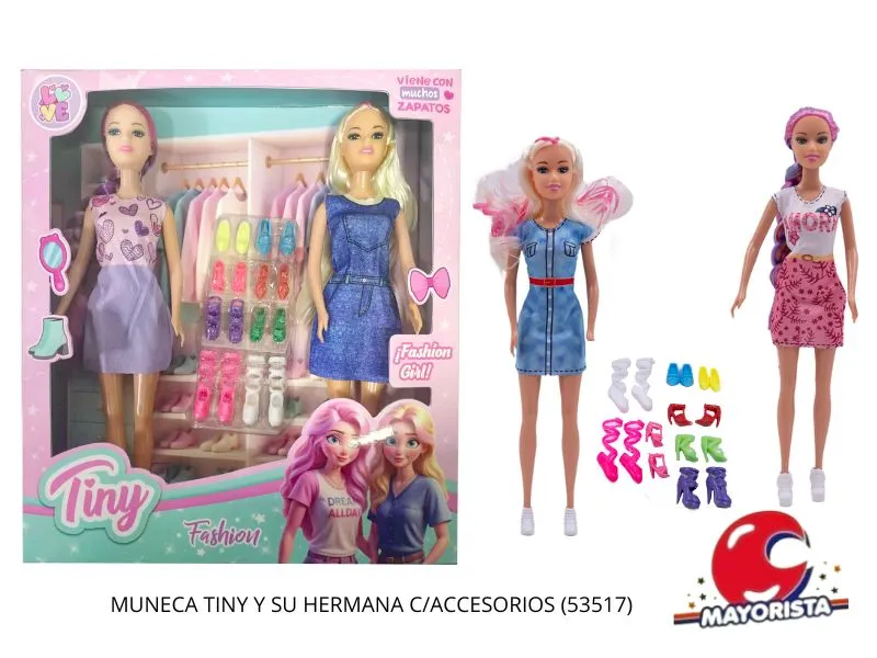 [7450077136530] MUNECA TINY Y SU HERMANA C/ACCESORIOS (53517) KADA