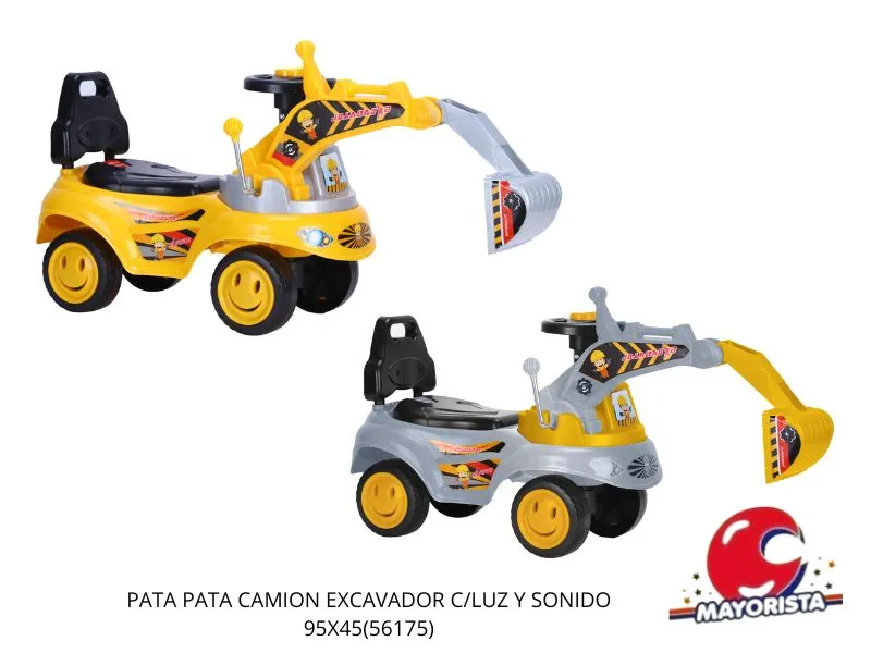 PATA PATA CAMION EXCAVADOR C/LUZ Y SONIDO 95X45(56175) KADA