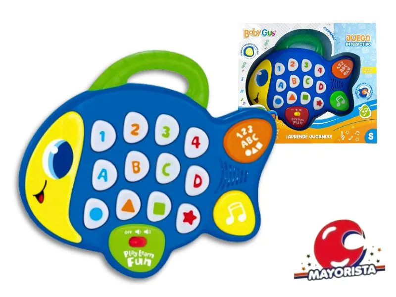 [7453105017634] PECESITO INTERACTIVO C/LUZ Y SONIDO CAJA BABYGUS 30X22 (56995) KADA