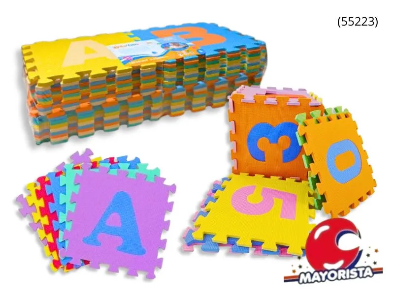 [7450077119960] PISO DE GOMA EVA LETRAS Y NUMEROS 36 PZAS 30X30 (55223) KADA