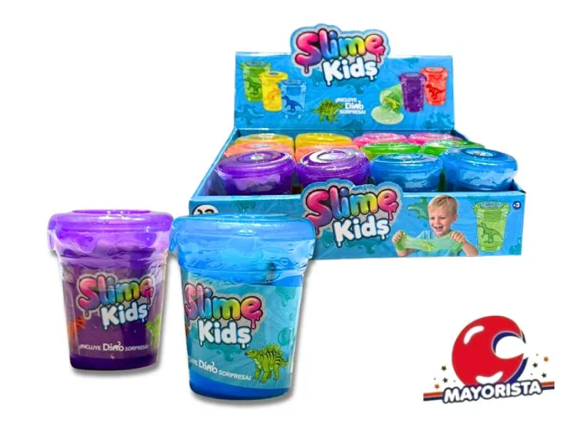 SLIME DINOSAURIO SORPRESA 100G VS COLORES (57713) KADA