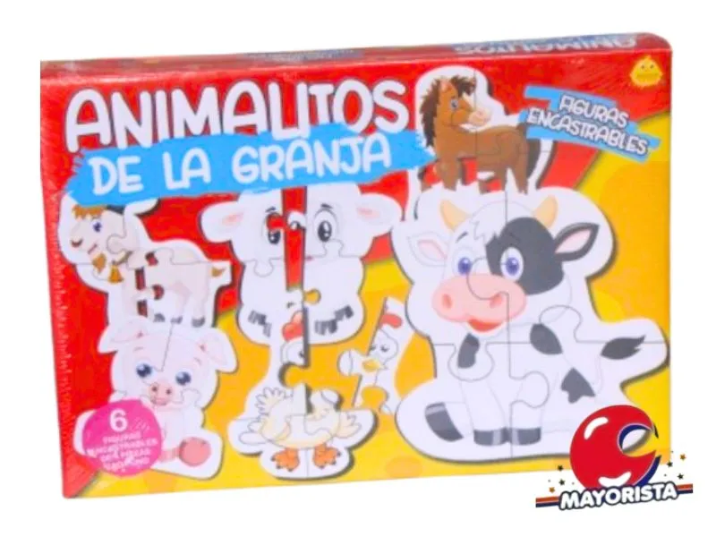 ROMPECABEZAS 4 PCS ANIMALES DE GRANJA (150Y) YUYU