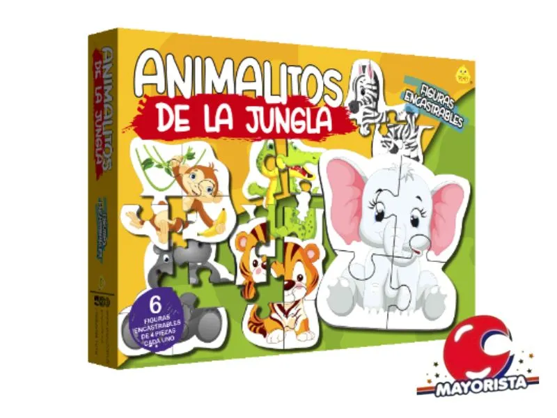 ROMPECABEZAS 4 PCS ANIMALES DE JUNGLA (152Y) YUYU