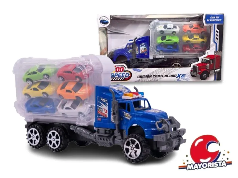 CAMION CON 6 AUTITOS GO SPEED CAJA 34X19 (54426) KADA