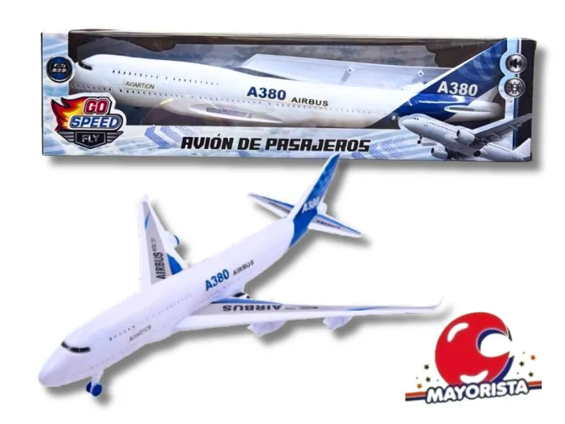 [7450077050423] AVION DE PASAJEROS GO SPEED C/LUZ Y SONIDO CAJA 42X10,5 (55778) KADA