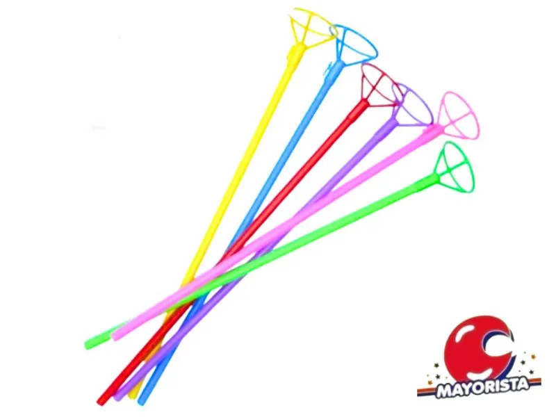 [6994107008721] PORTAGLOBOS X 10 VARIOS COLORES 40CM P/MYLAR (YJ0872) YJ IMPORT