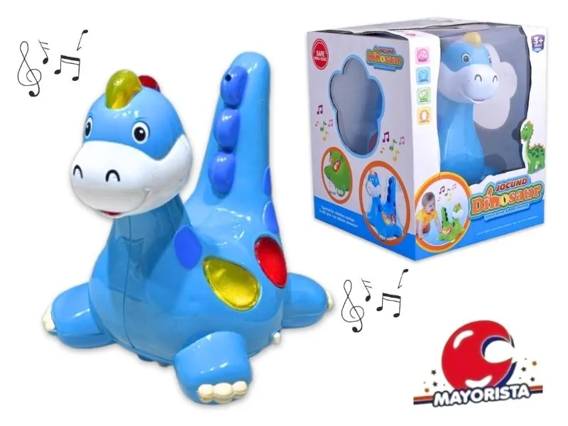 DINOSAURIO CON LUZ Y SONIDO EN CAJA 20X18 (PK4751) BERKMA