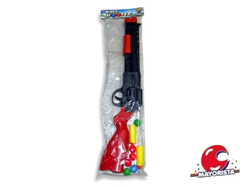 [7990500253859] ESCOPETA LANZA DARDOS Y PELOTITAS BOLSA 55CM (SD25385) BERKMA