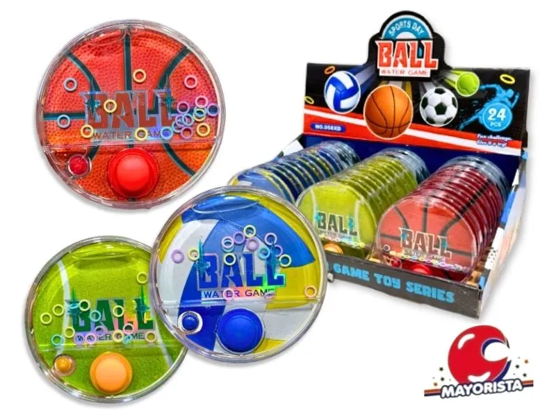 JUEGO DE AGUA PELOTA DEPORTES 10CM (SD25693) BERKMA