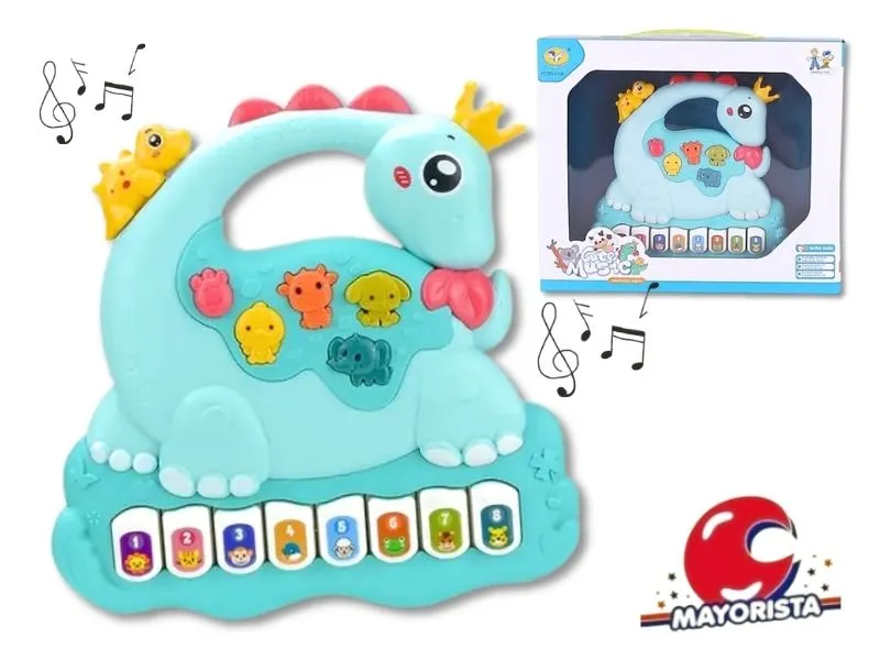 [7990500272546] ORGANO MUSICAL DINOSAURIO CON ANIMALITOS EN CAJA 22X25 (SD27254) BERKMA