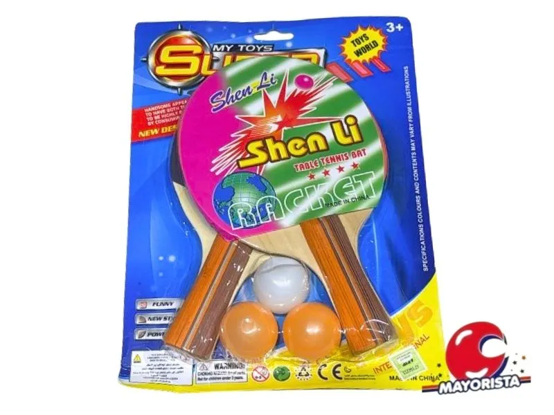 PALETAS PING PONG X 2 C/PELOTAS BLISTER 29X21 (PK3489) BERKMA