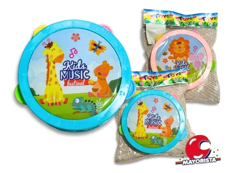 PANDERETA PLASTICA KID MUSIC 14CM (SD18849) BERKMA