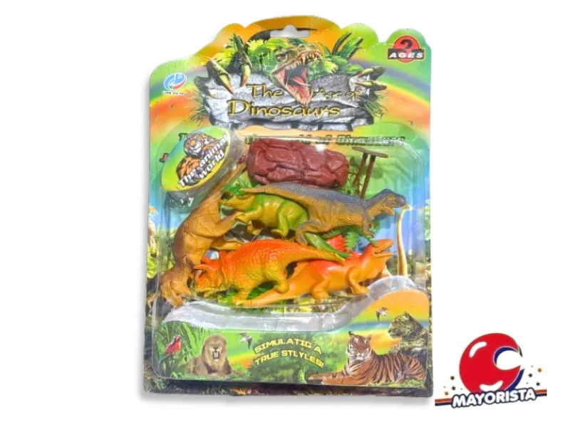 [7990500094896] SET DE DINOSAURIOS X 5 C/ACCESORIOS BLISTER 29X21 (SD9489) BERKMA