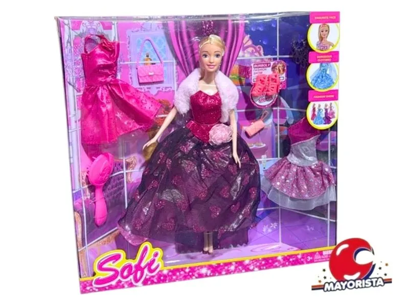 MUNECA SOFI CON ACCESORIOS CAJA 33X33 (SD30224) BERKMA