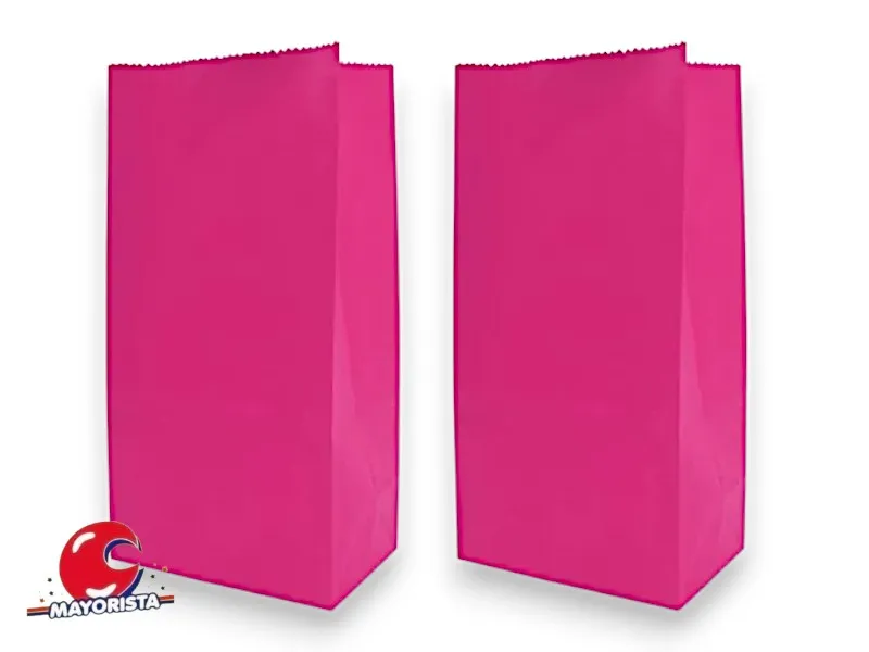 BOLSITA PAPEL X 10 FUCSIA LISA 15X25X8 (EVACOR)