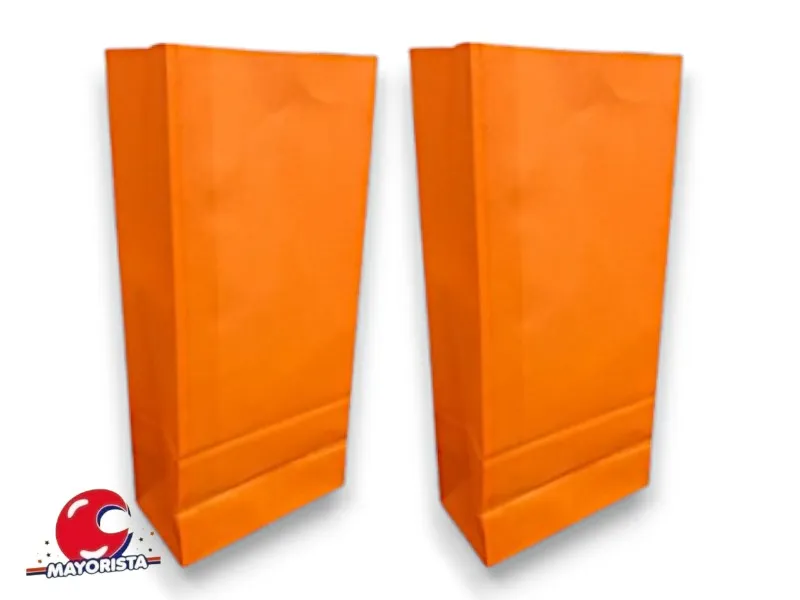 BOLSITA PAPEL X 10 NARANJA 15X25X8 (EVACOR)