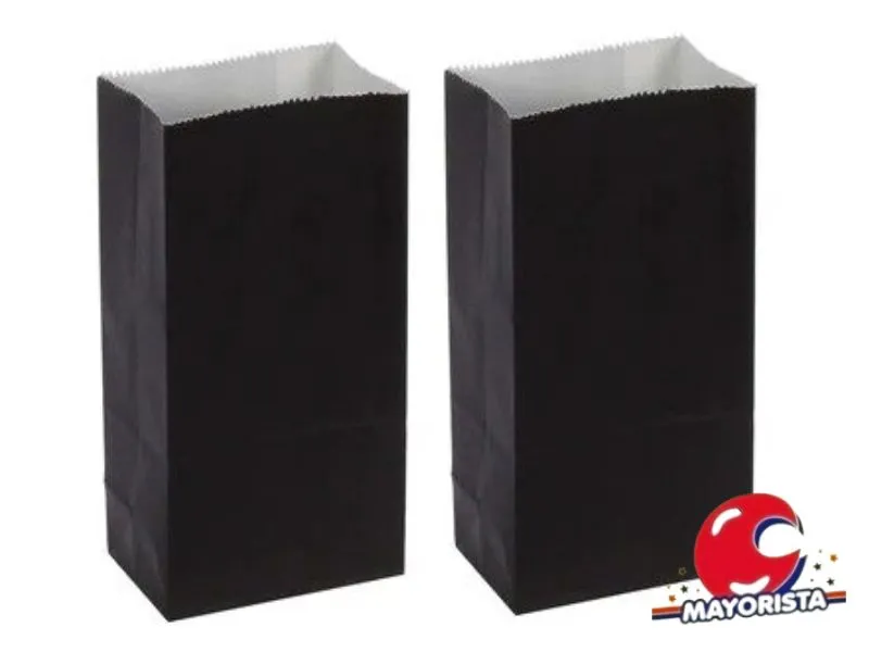 BOLSITA PAPEL X 10 NEGRO 15X25X8 (EVACOR)