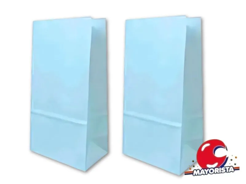 [9742] BOLSITA PAPEL X 10 CELESTE PASTEL 15X25X8 (EVACOR)