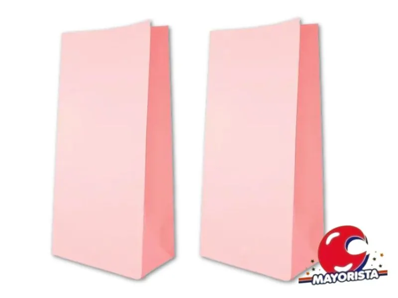 [1741] BOLSITA PAPEL X 10 ROSA PASTEL 15X25X8 (EVACOR)