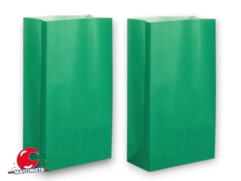 [6018] BOLSITA PAPEL X 10 VERDE OSCURO 15X25X8 (EVACOR)