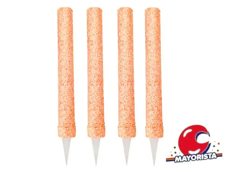 VELA BENGALA C/GIBRE SALMON X 4 (X1) VELAS MULTICOLOR