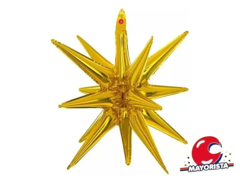 [3526] GLOBO MYLAR ESTRELLA 14 PUNTAS 3D ARENA 55CM (Y1385-1309) CHG
