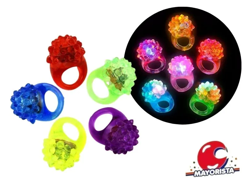 ANILLO C/LUZ SILICONA FRUTILLA (YJ0332) YJ IMPORT