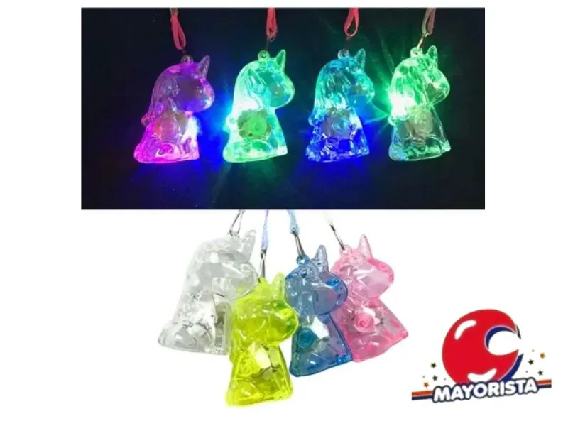 [4073] COLGANTE C/LUZ ACRILICO UNICORNIO (YJ0322) YJ IMPORT