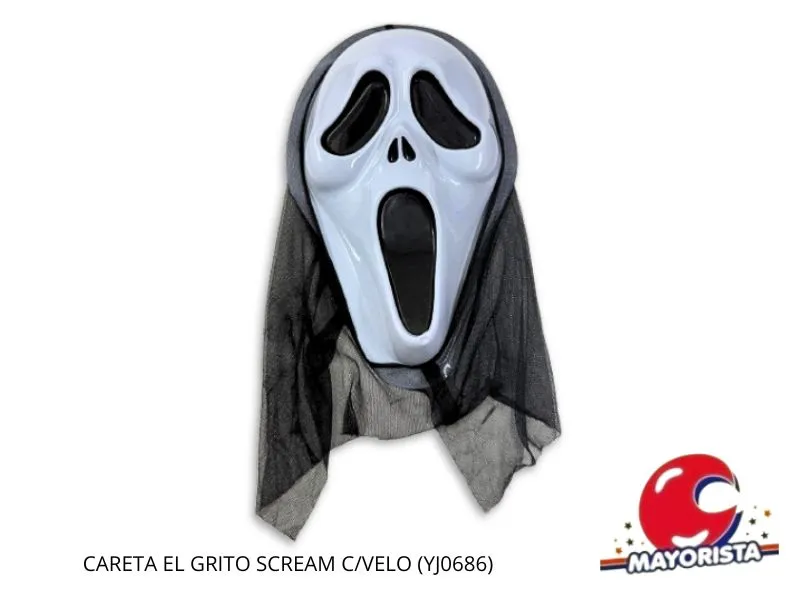 CARETA EL GRITO SCREAM C/VELO (YJ0686) YJ IMPORT