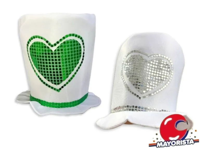 [4212] GALERA 25 CM NOVIA CORAZON C/LENTEJUELAS (356) SCRAFT