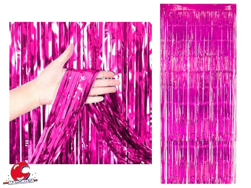 CORTINA METALIZADA FUCSIA 2MTS X 1 MTS (CC828-0243) CHG