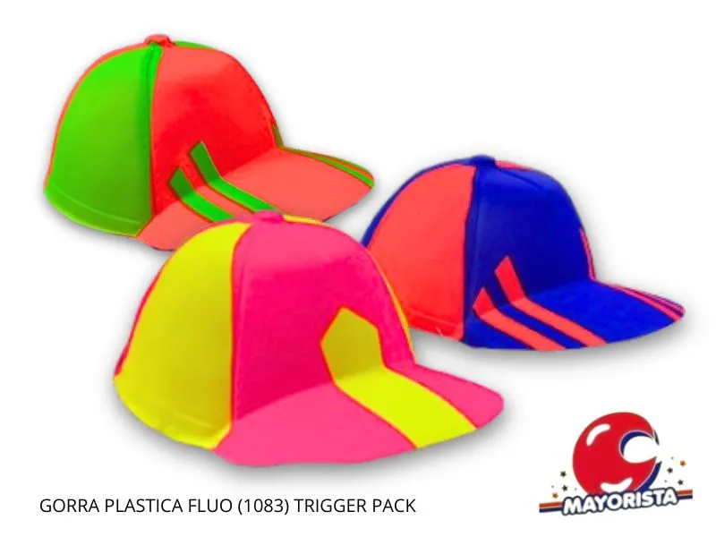 [2996] GORRA PLASTICA FLUO (1083) TRIGGER PACK