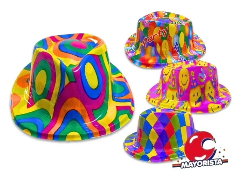 SOMBRERO PLASTICO GUAPO TANGUERO MULTICOLOR (1009) TRIGGER PACK