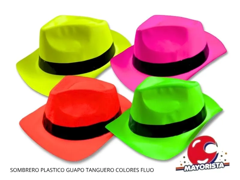 SOMBRERO PLASTICO GUAPO TANGUERO MULTICOLOR (1009) TRIGGER PACK