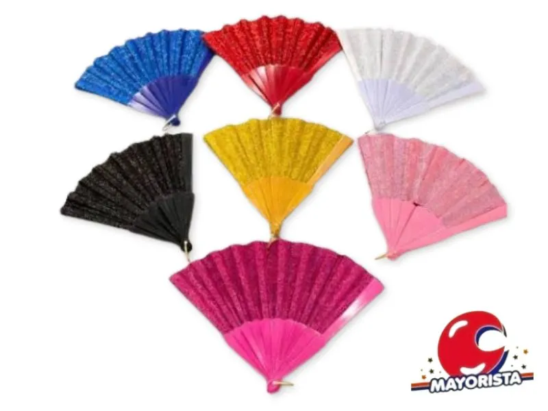 ABANICO CON GIBRE 23 CM VARIOS COLORES (YJ0867) YJ IMPORT