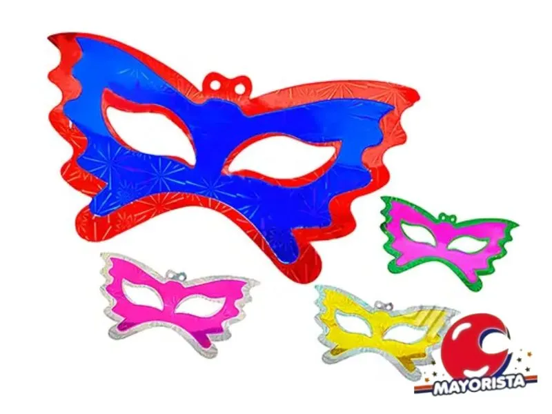 ANTIFAZ HOLOGRAFICO X 10 CARTON DOBLE MARIPOSA (YJ0603) YJ IMPORT