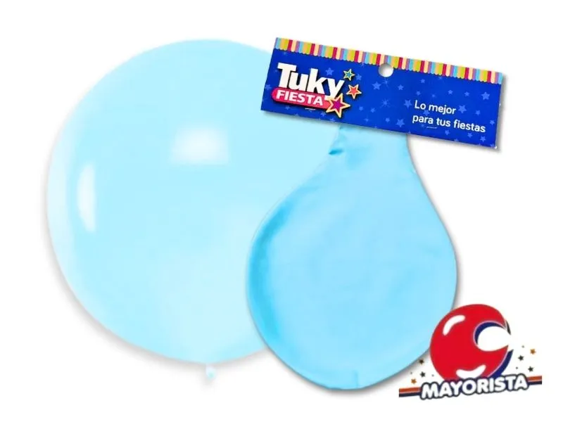[7790391364104] GLOBO PINATA MEGA X1 PASTEL CELESTE - TUKY