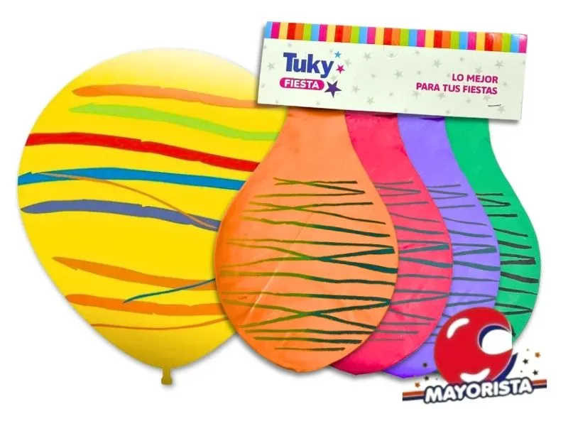 [3018] GLOBO PINATA MEGA X1 RAYADA - TUKY