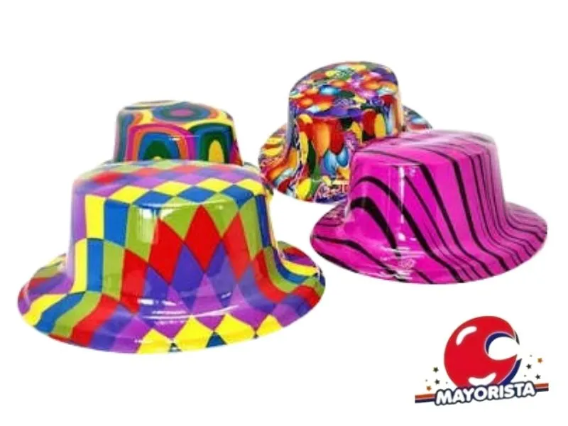 SOMBRERO PLASTICO RANCHO MULTICOLOR (1008) TRIGGER PACK
