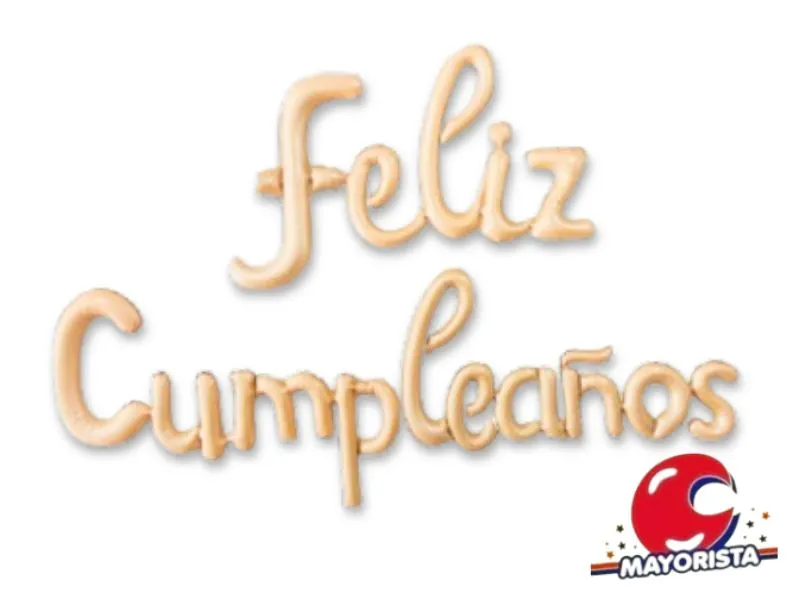 [5914018057718] GLOBO MYLAR FRASE CURSIVA FELIZ CUMPLEANOS ARENA (YLX5-790) CHG