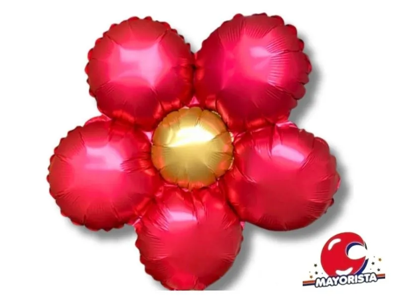 [2436] GLOBO MYLAR SILUETA FLOR MARGARITA FUCSIA 70 CM (YMAG2) CHG