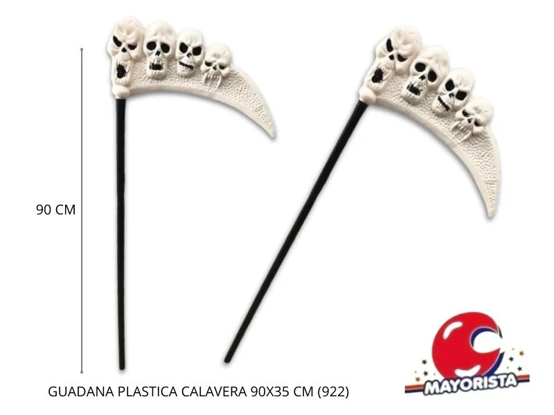 [3834] GUADANA PLASTICA CALAVERA 90X35 CM (922) MIC Y MAC
