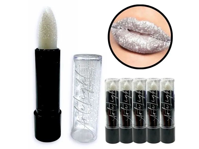 MAQUILLAJE LABIAL C/GLITTER X 4 PLATA DE 5 GRS C/U (7936) ARTELIGHT