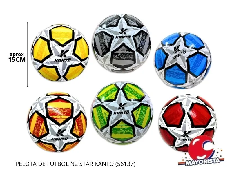 [7453105020429] PELOTA DE FUTBOL N2 STAR KANTO (56137) KADA