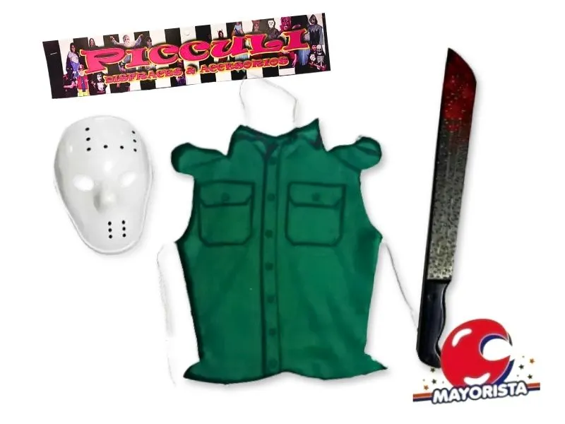[9482] SET DISFRAZ JASONS C/PECHERA,MACHETE Y CARETA (2034) PICCULI