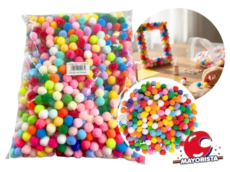 POMPONES 2 CM X 1000 (X100) YJ0923 - YJ IMPORT