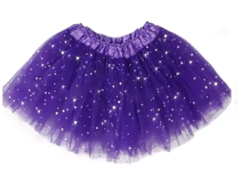 TUTU TUL VIOLETA C/BRILLO (YJ0365) YJ IMPORT