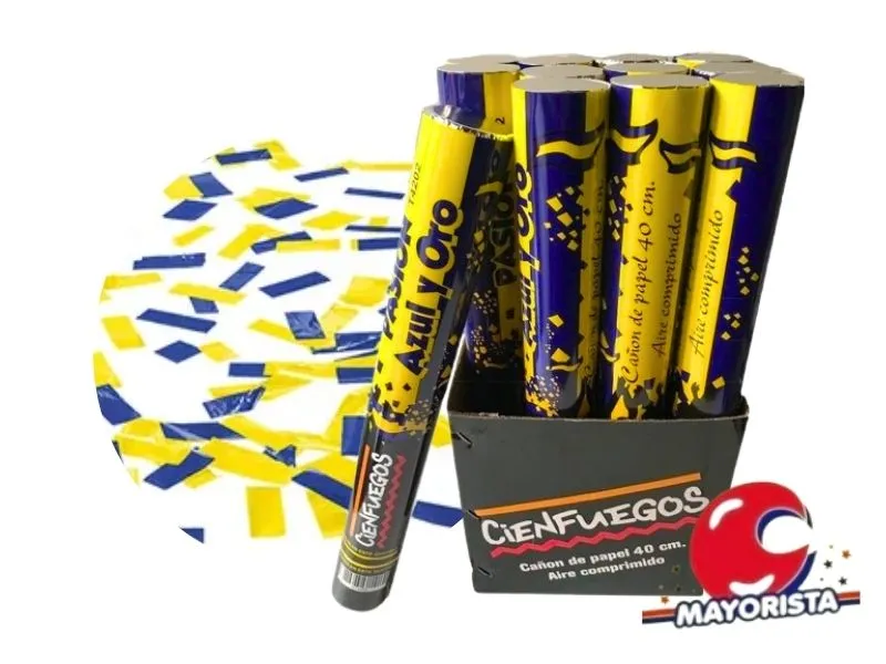 MORTERO 40 CM PAPELES AZULES Y AMARILLOS (T4202) CIENFUEGOS