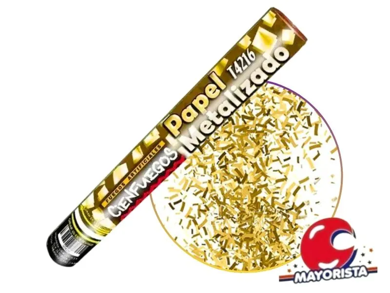 MORTERO 40 CM PAPELES METALIZADOS DORADO X 1 (TA4216) CIENFUEGOS