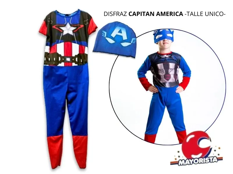 DISFRAZ CAPITAN AMERICA TALLE UNICO (LEON)